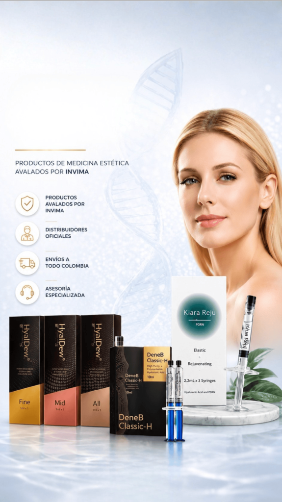 Distribuidores en Colombia de HYALDEW, KIARA REJU y DENEB.